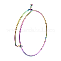 10 Stück 5 farbverstellbare Ionenplattierung (IP) 304 Edelstahl erweiterbare Armreifherstellung&nbsp;BJEW-LS0001-01