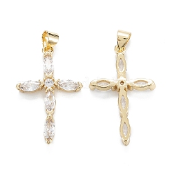 Pendentifs en laiton zircon cubique transparent&nbsp;X-ZIRC-M115-30G