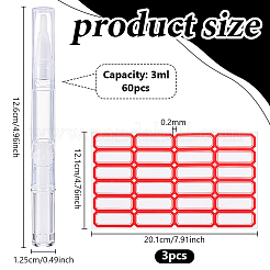 60 transparente PP-Drehstifte&nbsp;MRMJ-AR0001-31