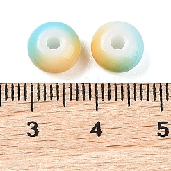 Perles en verre opaque peintes par pulvérisation&nbsp;X1-GLAA-G118-01