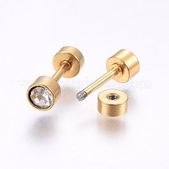 Tapones para lóbulos de oreja de acero inoxidable 304&nbsp;EJEW-H362-08G-C