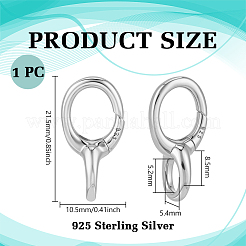 1 Stück: 925 Spring Gate-Ringe aus Sterlingsilber&nbsp;STER-BC0004-28P