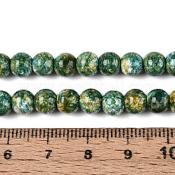 Chapelet de perles en verre baking paint&nbsp;DGLA-N016-6mm-07