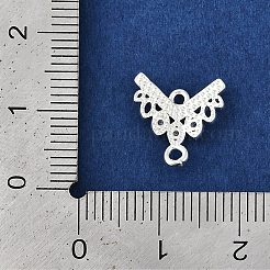 V-förmiger Verbindungsanhänger aus klarem Zirkonia aus Messing&nbsp;KK-I719-04S
