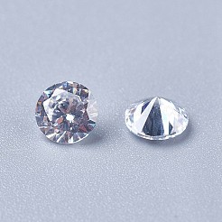 Cabochons en zircone cubique à dos pointu&nbsp;ZIRC-WH0001-B06