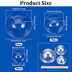 40 Stück 3 Stile transparente PVC-Displaykuppel&nbsp;FIND-OC0013-57
