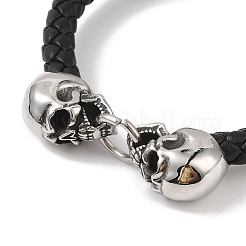 Braccialetti con cordoncino di cuoio intrecciato in microfibra&nbsp;BJEW-B096-19E