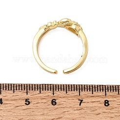 Bagues ouvertes en laiton pour femmes&nbsp;RJEW-C164-05C-G