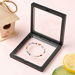 Quadratische transparente PE-Dünnfilm-Aufhängung Schmuck-Display-Box&nbsp;CON-YW0001-37