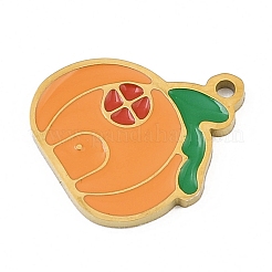 Pendentifs en acier inoxydable émaillé 304 pour Halloween&nbsp;FIND-I068-01G-07