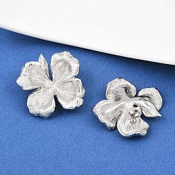 Pendientes de flor de acero inoxidable 304&nbsp;EJEW-K268-76P