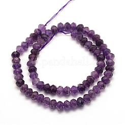 Natürlichen Amethyst Perlen Stränge&nbsp;G-E362-04-6mm