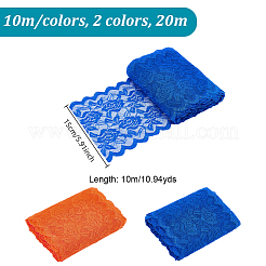 20m 2 Farben Polyamidgarne Spitzenbänder&nbsp;DIY-GA0008-90