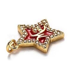 Pendentifs en laiton zircon cubique clair&nbsp;KK-B028-05G-A