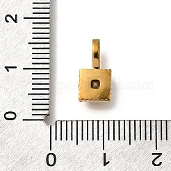 Placcatura ionica (ip) ciondoli in strass in acciaio inossidabile 304&nbsp;STAS-A104-14G