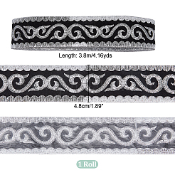 Thermocollant/coudre sur un ruban de fleurs brodé en polyester&nbsp;OCOR-WH0078-178A-01