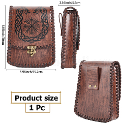 Gürteltaschen aus PU-Leder mit nordischer Prägung&nbsp;AJEW-WH20072-13