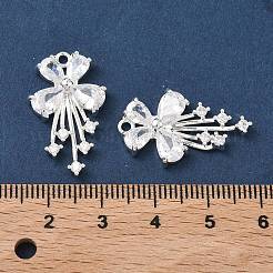 Messingpflaster klare Zirkonia Anhänger&nbsp;KK-C168-24S