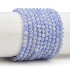 Rangs de perles en agate dentelle bleue synthétique teinte&nbsp;GG-CBA0389-A02-3mm