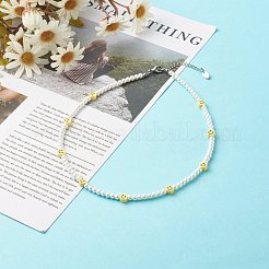 Collane di perline rotonde di perle di vetro per bambini&nbsp;NJEW-JN03605