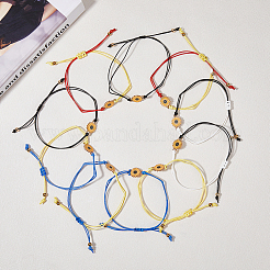 10 Stück 5 Farben Legierung Sonnenblumen Link Armbänder Set&nbsp;BJEW-FI0001-62