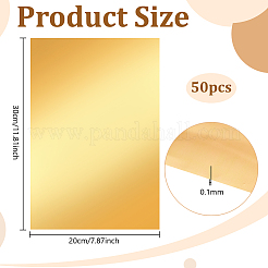 50 Blatt Alufolienpapier für handwerkliche Gravuren&nbsp;DIY-PH0031-10B