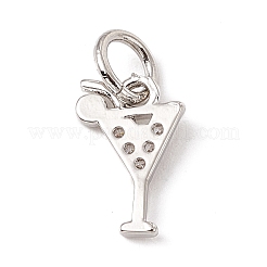 Breloques en laiton avec zircone cubique de micro pave&nbsp;ZIRC-F132-15P