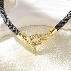 Bracelets réglables en nylon&nbsp;X-BJEW-C096-01G-16
