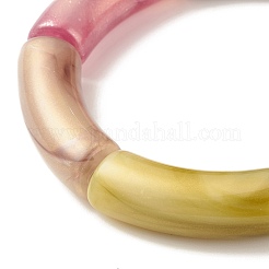 Stämmiges Stretch-Armband aus gebogenem Acrylrohr für Frauen&nbsp;BJEW-JB08285