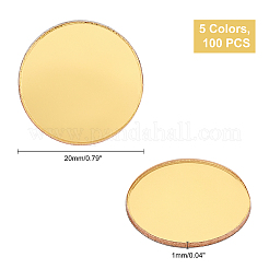 100 miroir rond plat en acrylique 5 couleurs pour décoration murale&nbsp;DIY-GA0002-12