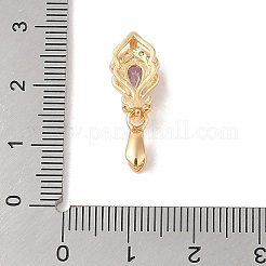 Micro pavè in ottone dorato con zirconi trasparenti per rompighiaccio&nbsp;KK-B100-049G-02