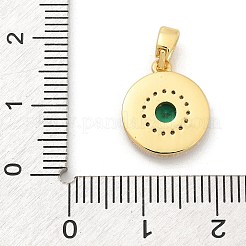 Anhänger aus Messing mit Mikropavé-Kubikzirkonia&nbsp;KK-M303-02G-02