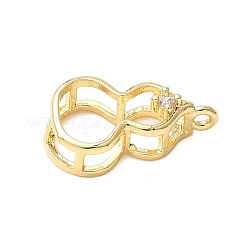 Pendentifs avec zircon cubiques à micro-pavés en laiton&nbsp;KK-D357-13G