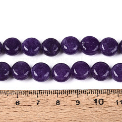 Teñidos naturales blancas abalorios de jade hebras&nbsp;G-T143-16A