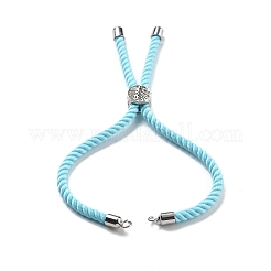 Silberarmbänder aus gedrehter Nylonschnur&nbsp;DIY-B066-03P-13