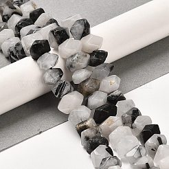 Natur schwarz Rutilquarz Perlen Stränge&nbsp;G-N327-05-01