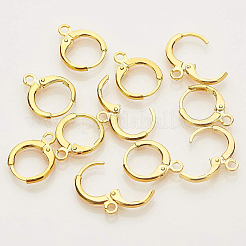 Fornituras del pendiente de aro huggie de latón&nbsp;KK-BC0005-28G