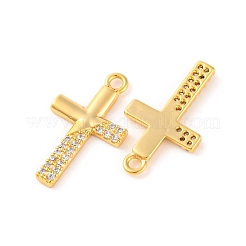 Pendenti in zirconi cubici trasparenti in micro pavè di ottone&nbsp;X1-KK-U017-09E-G