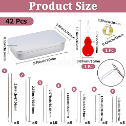 Kits d'aiguilles à tricoter en acier inoxydable 304&nbsp;DIY-CY0004-15