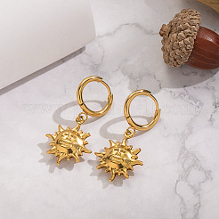 Boucles d'oreilles créoles soleil en acier inoxydable 304&nbsp;DT3255