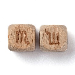 Sternbildperlen aus Naturholz&nbsp;WOOD-M002-08