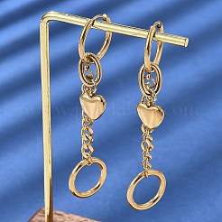 Pendientes de aro de acero inoxidable 304&nbsp;EJEW-V016-04G