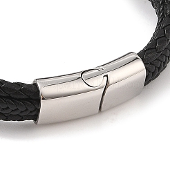 Pulseras multihilos de cuero trenzado de microfibra&nbsp;BJEW-B096-08H