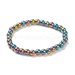 Hematita magnética pulseras del estiramiento de perlas sintéticas&nbsp;BJEW-A117-B-09