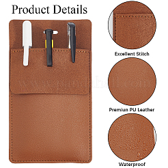 Estuche rectangular de cuero sintético para bolígrafos&nbsp;LS-AJEW-WH20060-95B