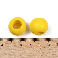 Perline europee in legno verniciato spray&nbsp;WOOD-F017-05E