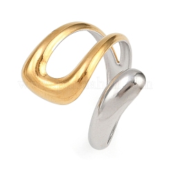 Anelli polsini regolabili in acciaio inossidabile 304 per donna&nbsp;RJEW-B135-01GP-01