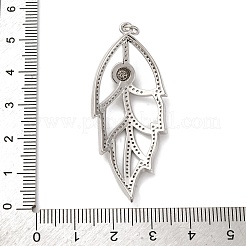 Gros pendentifs en laiton avec zircone cubique de micro pave&nbsp;KK-U076-08P