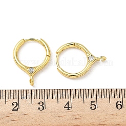 Messing Micro Pave klare Zirkonia Creolen Zubehör&nbsp;KK-G536-02G