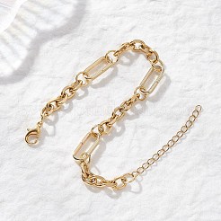 Bracelets à chaînes Figaro en acier inoxydable 304 pour femmes&nbsp;BJEW-JB12775-01